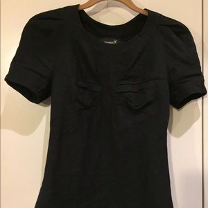 Isabel Marant Black Top with Pleated Bodice